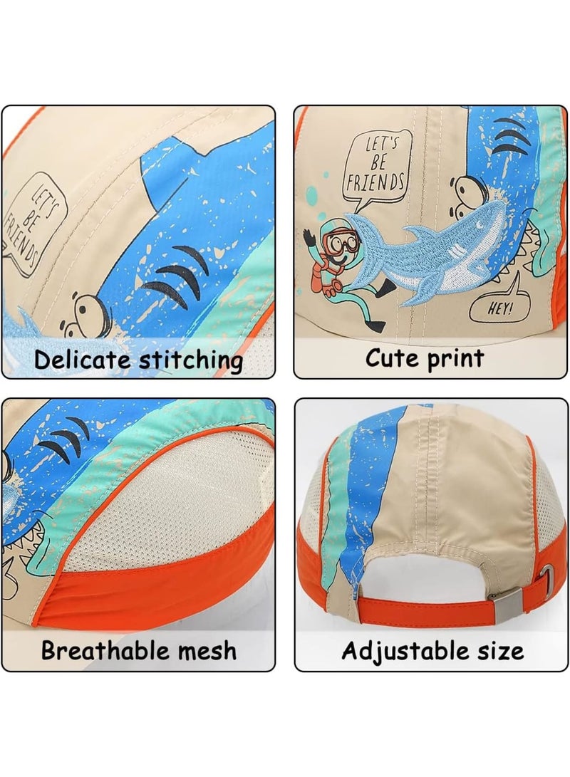 SOLARAE Baseball Cap for Kids, Quick Drying Mesh Hat, Adjustable Breathable Sun Visor Cap for Boys Girls, Lightweight Tennis Hat for Outdoor Running Hiking Cycling, Khaki - Image 5