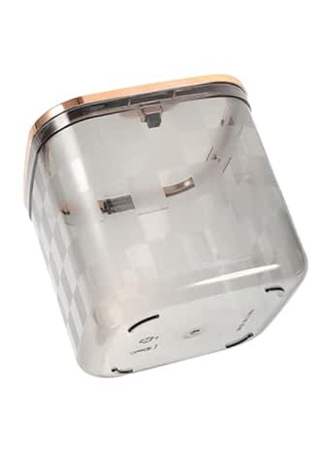 Small Desktop Trash Can With Press Lid Portable Gray Mini Wastebasket For Bedroom Office - Image 1