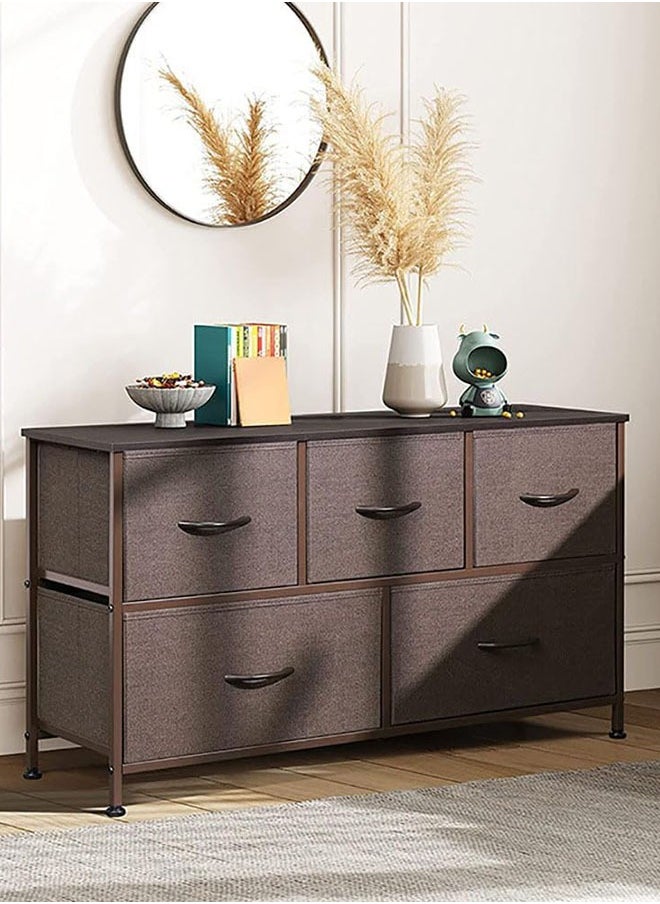 Generic - Dresser Cabinet，Chest of Drawer with 5 Drawers，Kids Toy Storage Box Multi Box Toy Organizer Steel  Storage Cabinet Shelf Rack - Image 1