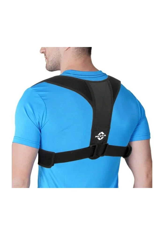 نيفيا Nivia Adjustable Posture Corrector Support for Upper Body - Available in Multiple Sizes and Black Color