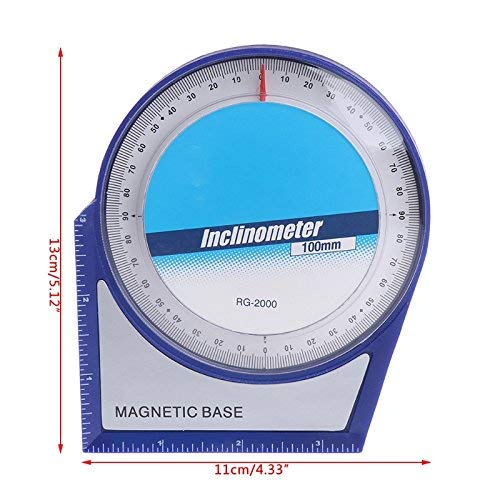 HANUMEX Inclinometer Protractor Tilt Level Meter Angle Finder Clinometer with Magnetic Base (100 mm) - Image 5