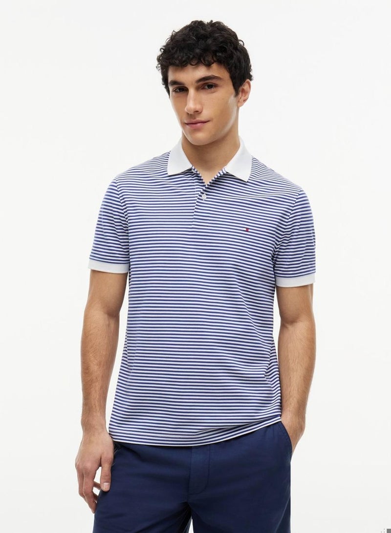 TOMMY HILFIGER Performance Regular Fit Pique Polo Shirt - Image 1