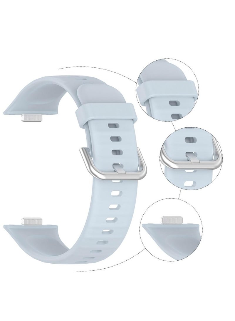 Watch Bands for Huawei Watch Fit 3 Adjustable Silicone Wristband Quick Release Strap Sport Replacement Band Compatible with Huawei Watch Fit3 Smart Watch ( Light Blue) - Image 3
