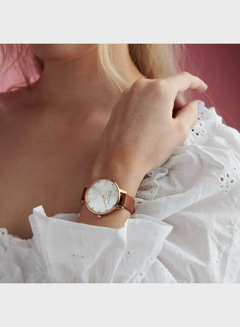 OLIVIA BURTON Classics Leather Strap Analog Watch