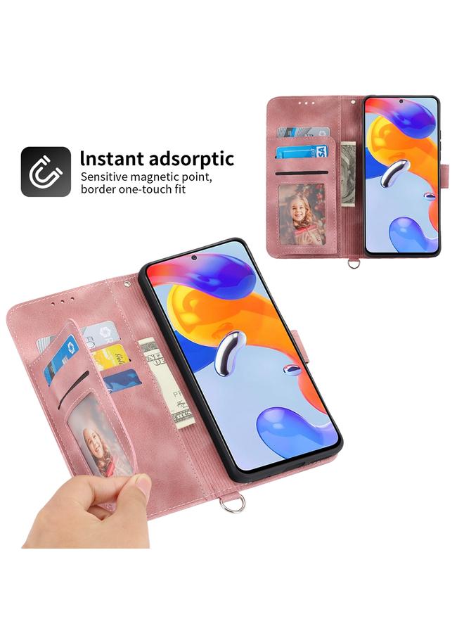 اس-توب جراب لهاتف Realme 10 4G، جراب هاتف من الجلد بملمس جلدي منقوش عليه زهور - Image 5