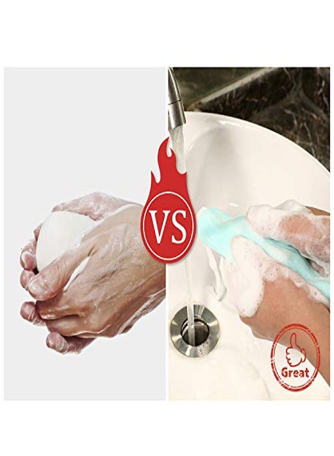 BOAO Exfoliating Mesh Soap Pouch Mesh Soap Saver Bag Bubble Foam Net For Body Facial Cleaning Tool, Random Colors (10) - Image 5