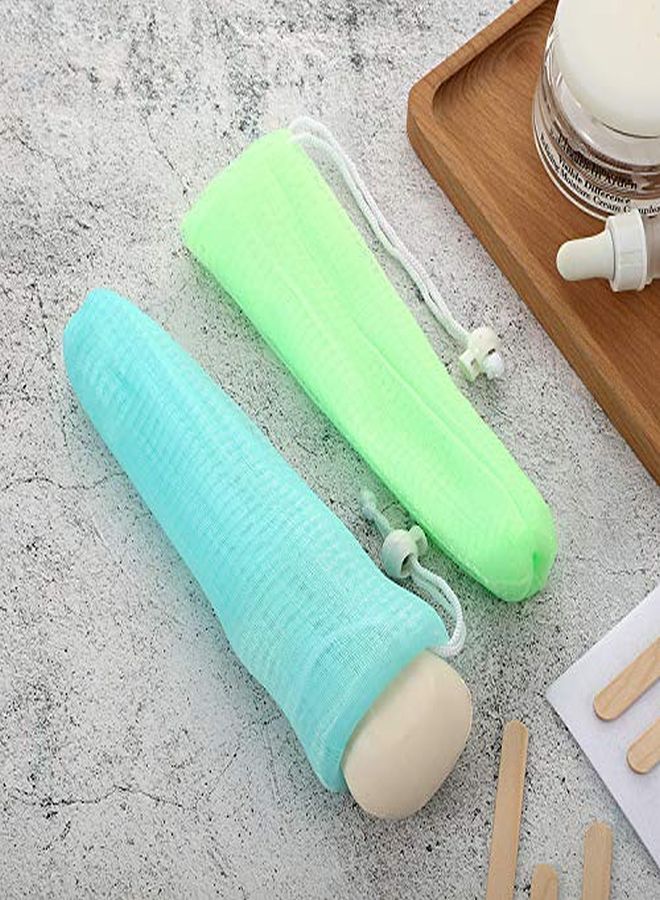 BOAO Exfoliating Mesh Soap Pouch Mesh Soap Saver Bag Bubble Foam Net For Body Facial Cleaning Tool, Random Colors (10) - Image 3