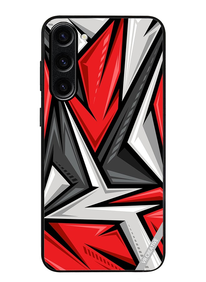 VR CREATIVE Protective Case Cover For Samsung Galaxy S24 Plus Texture Sports Racing Style Red Color Design Multicolour - Image 1