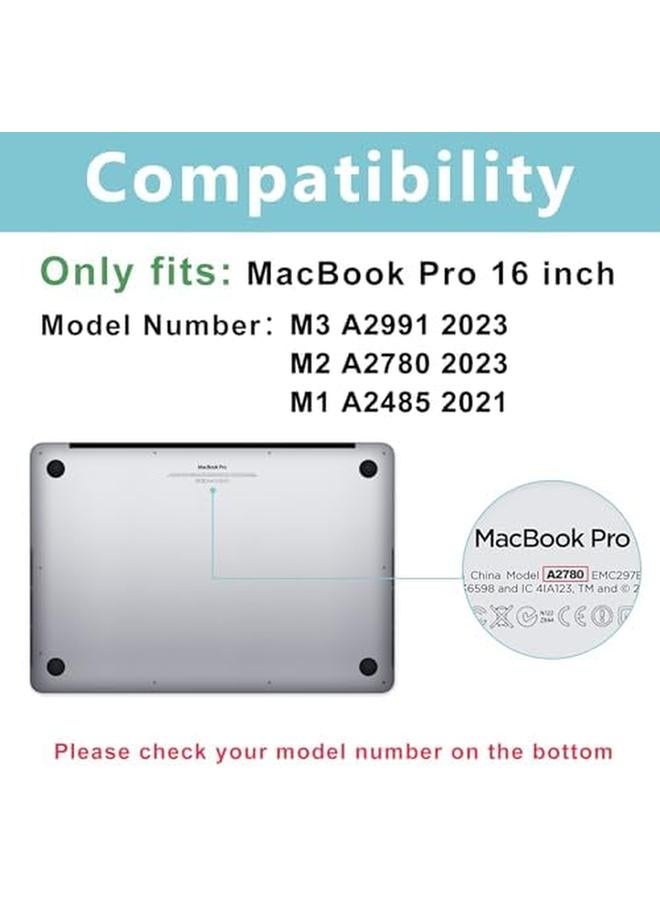 Procases Macbook Pro 16 Inch Case 2021 2022 Release A2485 M1 Pro M1 Max Heavy Duty Hard Shell Bumper Dual Layer Protective Cover With Fold Kickstand For Macbook Pro 16" With Touch Id Black - Image 1