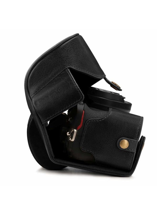 Insta360 - MG1813 Ever Ready Genuine Leather Camera Case Compatible with Nikon Z50 (16-50mm) - Black - Image 1