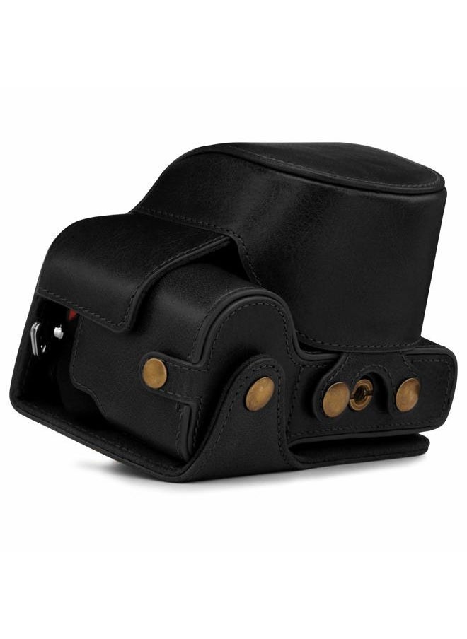 Insta360 - MG1813 Ever Ready Genuine Leather Camera Case Compatible with Nikon Z50 (16-50mm) - Black - Image 1