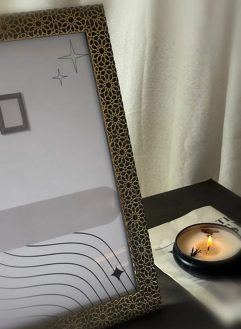 LOWHA Ornate Tabletop Picture Photo Frame with MDF Backing Includes Built-in Stand and Acrylic Front