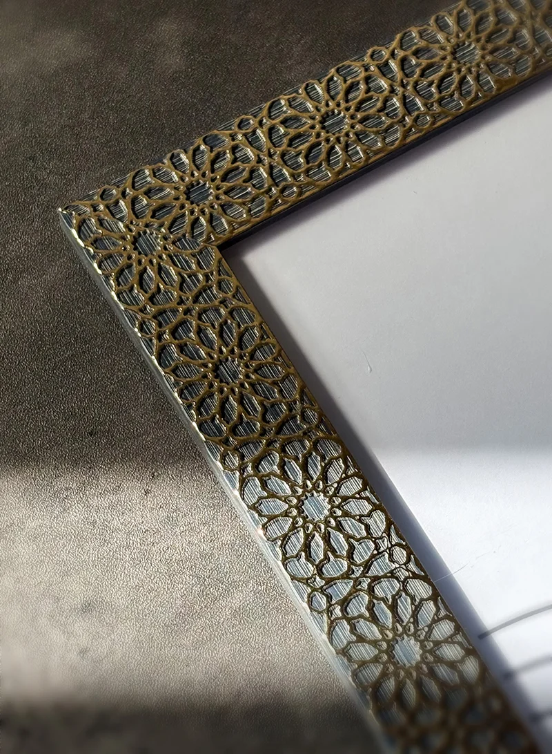 LOWHA Ornate Tabletop Picture Photo Frame with MDF Backing Includes Built-in Stand and Acrylic Front