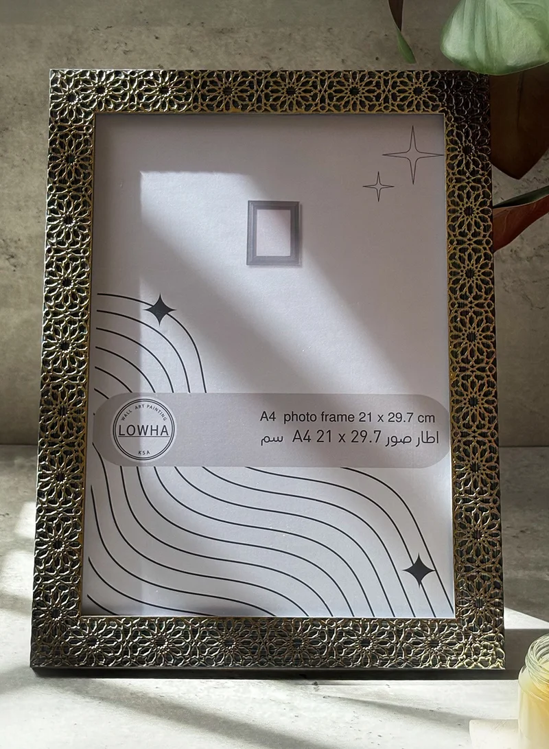 LOWHA Ornate Tabletop Picture Photo Frame with MDF Backing Includes Built-in Stand and Acrylic Front