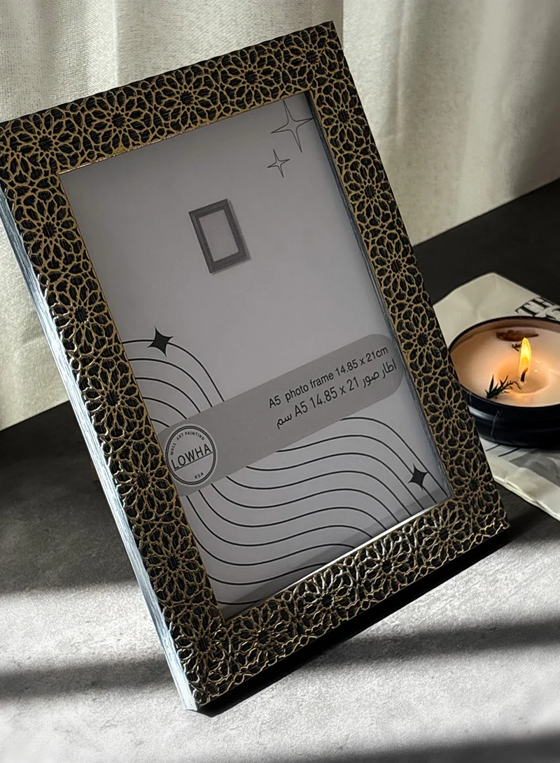 LOWHA Ornate Tabletop Picture Photo Frame with MDF Backing Includes Built-in Stand and Acrylic Front