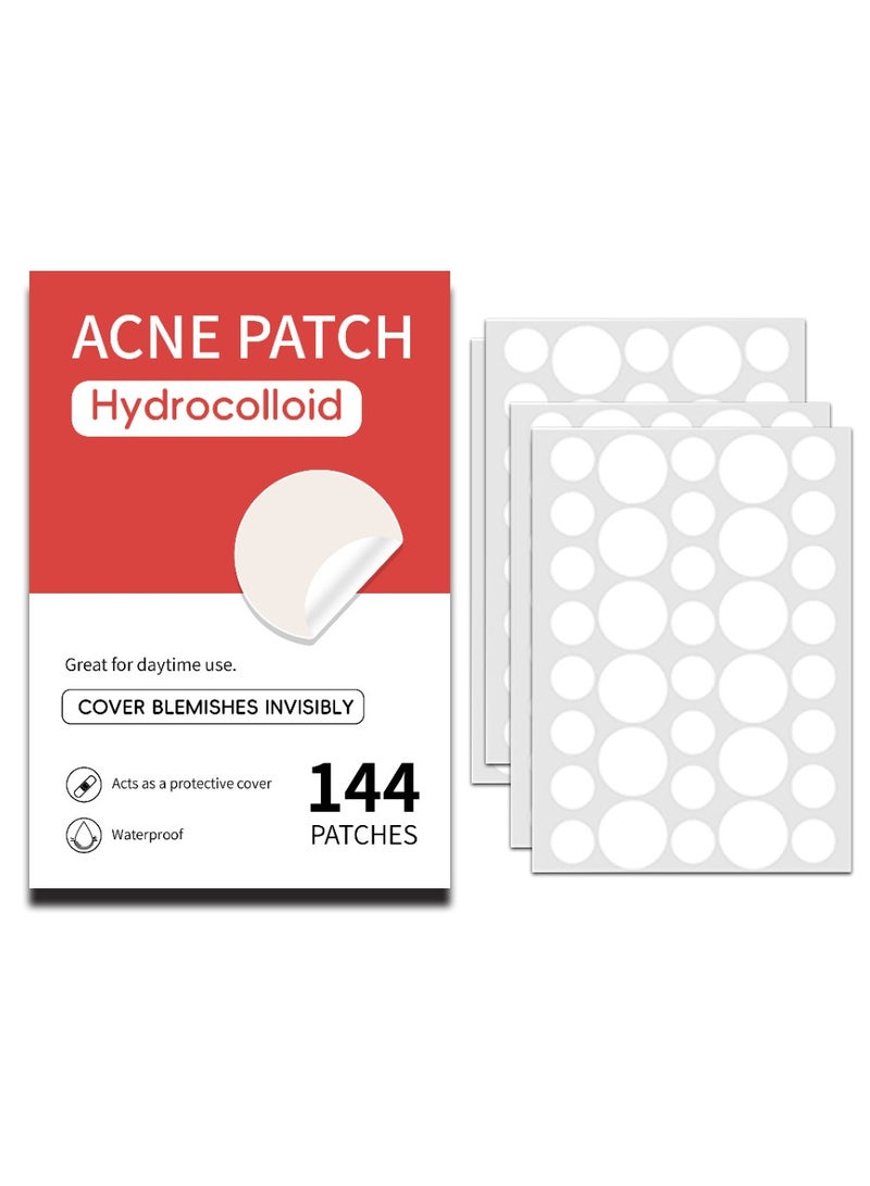 اكني باتش 144 قطعة من لاصقات البثور، ملصقات تغطية حب الشباب للوجه والبشرة، للعناية اليومية بالبشرة للرجال والنساء - Image 1