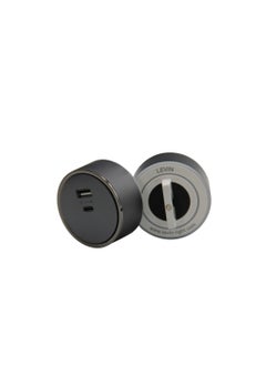 Levin Germany Levin Germany 50cm Power Track – Combo-3 Magnetic Sockets (2 Universal, 1 with USB Type-A & Type-C), Surface & Concealed Mount, Grey Aluminum, 220-240V, 2-Year Warranty  - Image 2