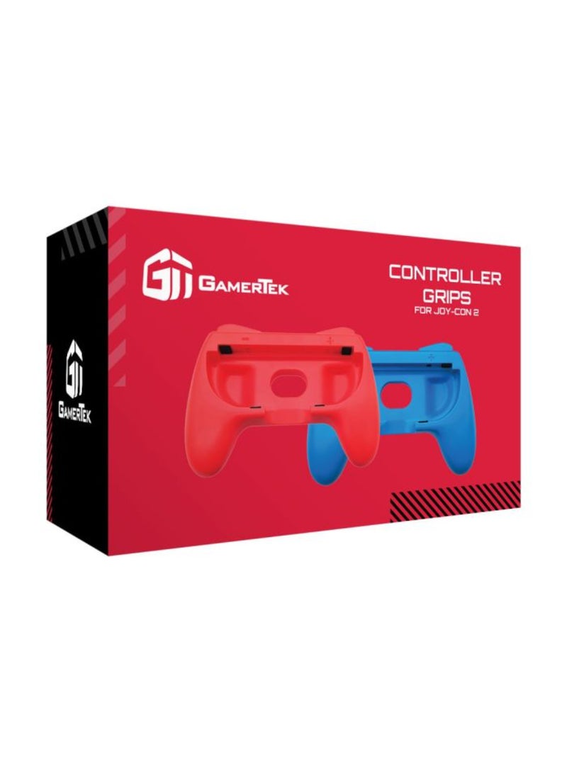 Gamertek Controller Grips For Nintendo Switch 2 – Blue And Red Edition | Ergonomic Joy-Con Hand Grips For Enhanced Comfort And Control - Image 1
