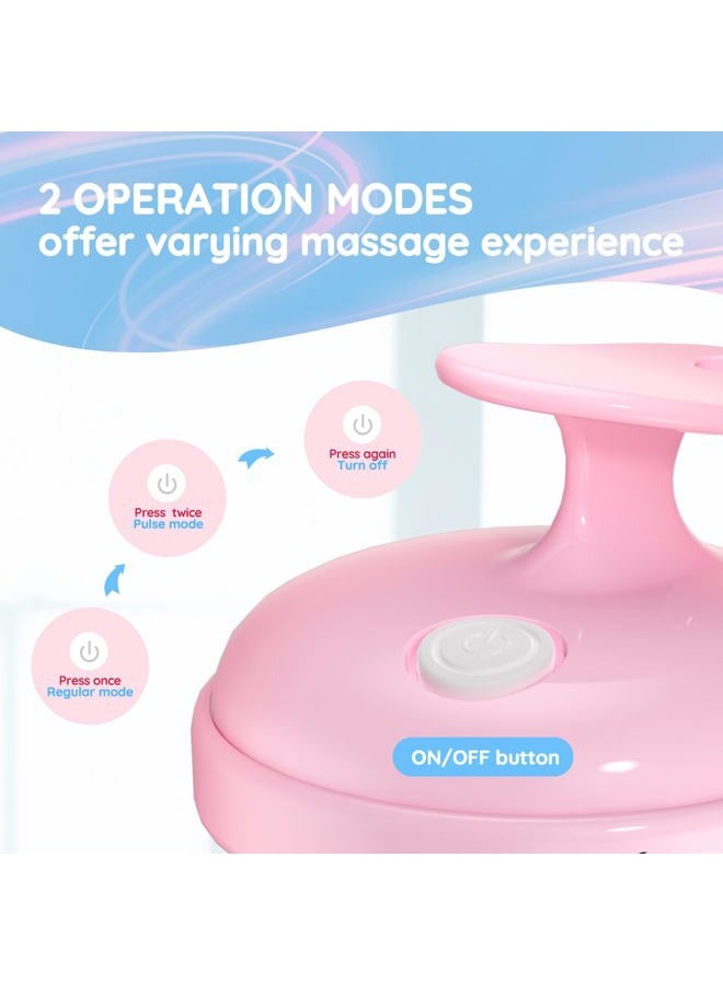 Queenwill Electric Scalp Massager, Scalp Scrubber, Cordless Hair Scalp Massager Portable Head Scratching Massager with 2 Modes Vibration Comb for Hair Growth, Deep Cleansing and Stress Relaxation - Image 4