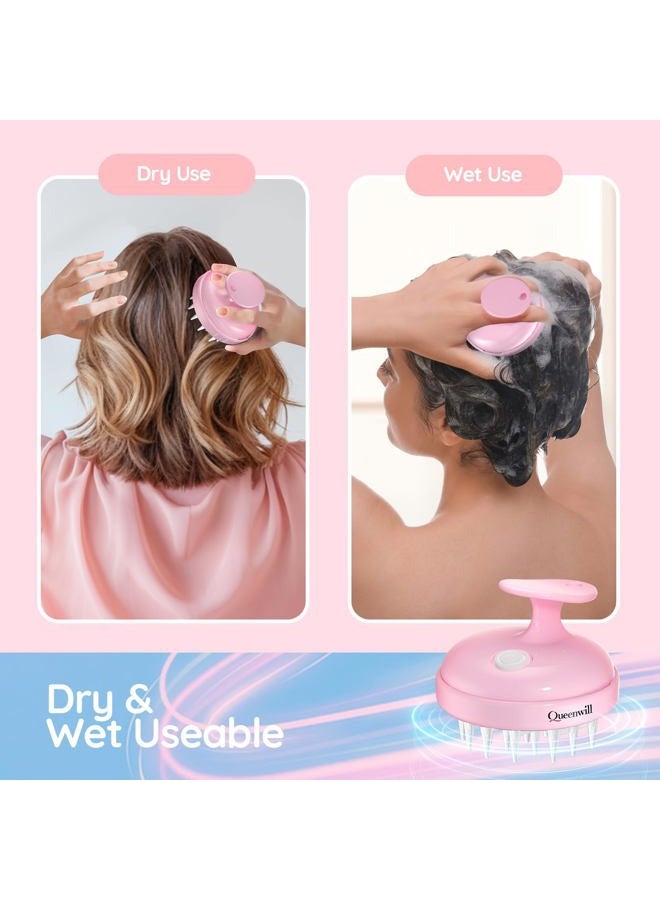 Queenwill Electric Scalp Massager, Scalp Scrubber, Cordless Hair Scalp Massager Portable Head Scratching Massager with 2 Modes Vibration Comb for Hair Growth, Deep Cleansing and Stress Relaxation - Image 3