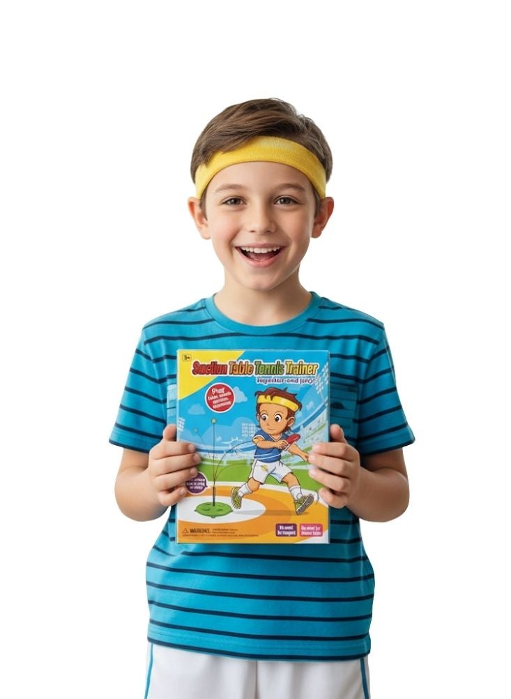 Premium Suction Table Tennis Trainer Set for Kids with Adjustable Pole and Practice Ball - Image 1