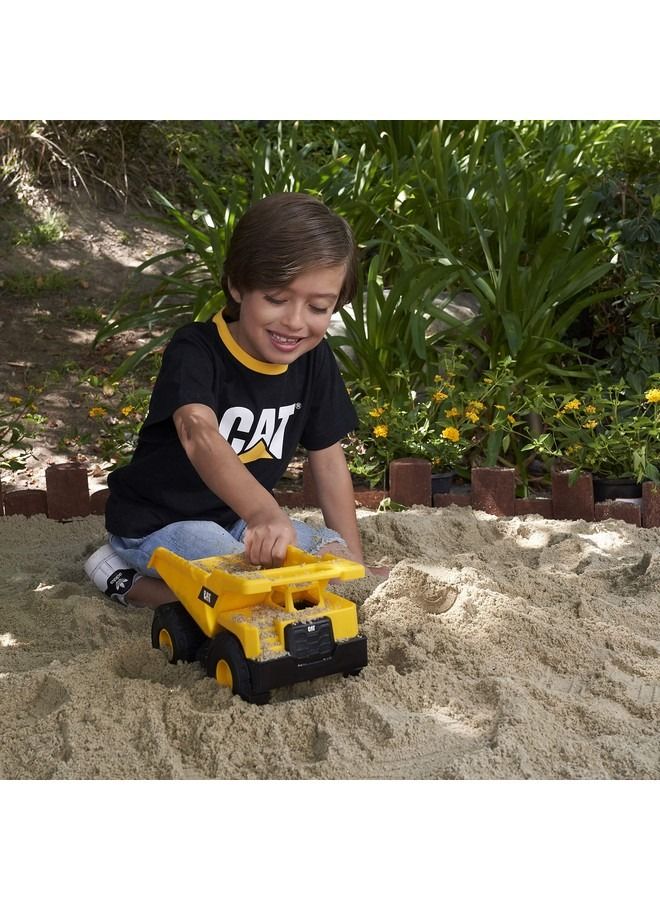 CAT Toys Official Construction 10 Inch Plastic Dump Truck Toy Yellow Black 82021AZ004 - Image 4