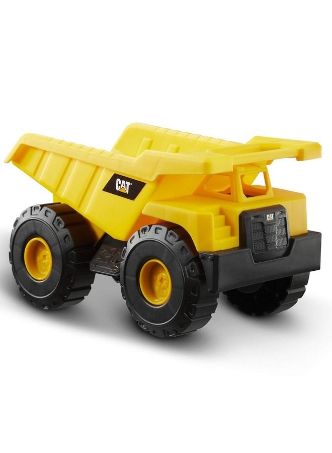 CAT Toys Official Construction 10 Inch Plastic Dump Truck Toy Yellow Black 82021AZ004 - Image 1