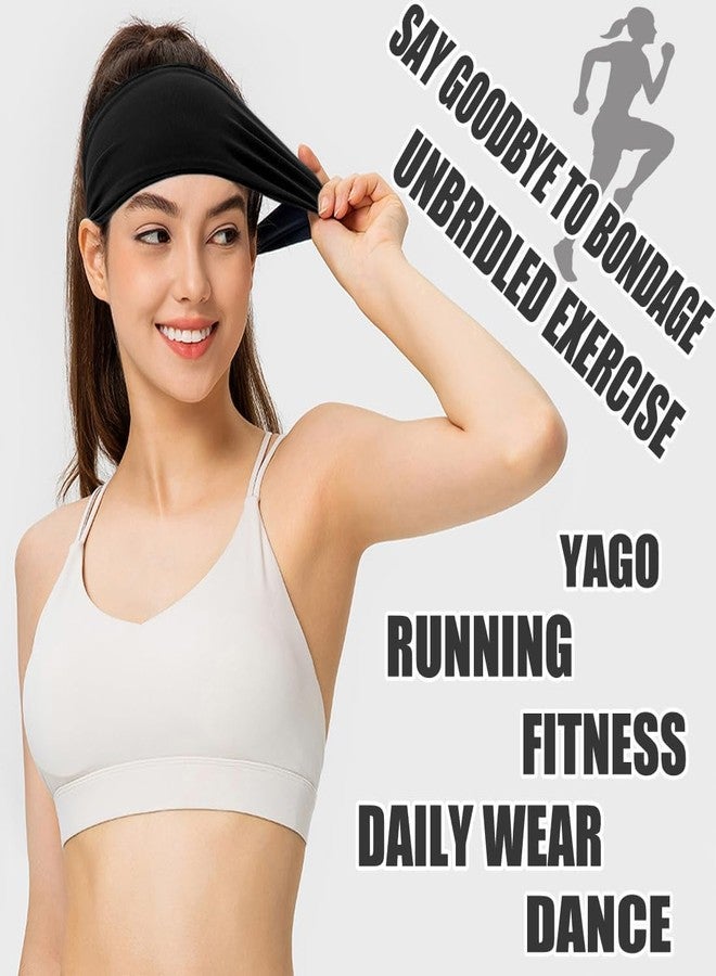 PAROPKAR Elastic Headband Sweatband & Sports Headband for Running Cycling Gym Yoga Basketball - Stretchy Moisture Wicking Unisex Hairband (Black) - Image 4