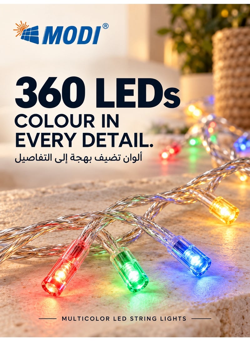 MODI 40M RGB LED Strip Light, 15W 360 LEDs IP44 Waterproof Color Changing Rope Light for Christmas Tree, Outdoor Garden, Ramadan & Large Scale Festive Party Decor - Image 3