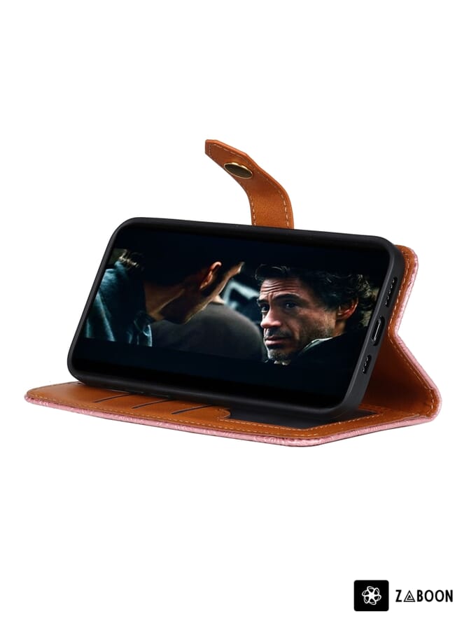 Zaboon Protective Case For OPPO Reno5 5G European Floral Embossed Copper Buckle Horizontal Flip PU Leather Case with Holder & Card Slots & Wallet & Photo Frame - Image 5