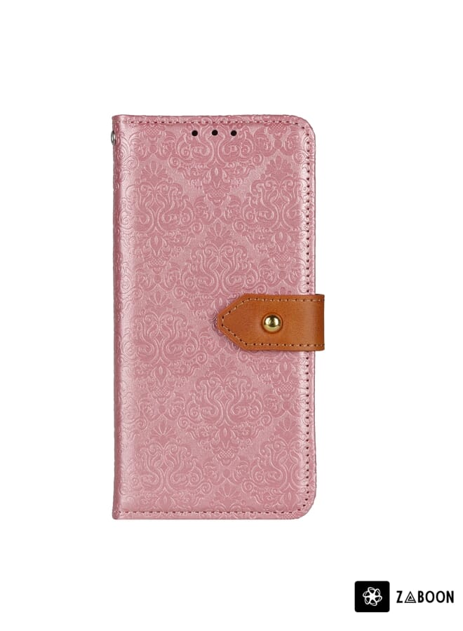 Zaboon Protective Case For OPPO Reno5 5G European Floral Embossed Copper Buckle Horizontal Flip PU Leather Case with Holder & Card Slots & Wallet & Photo Frame - Image 2
