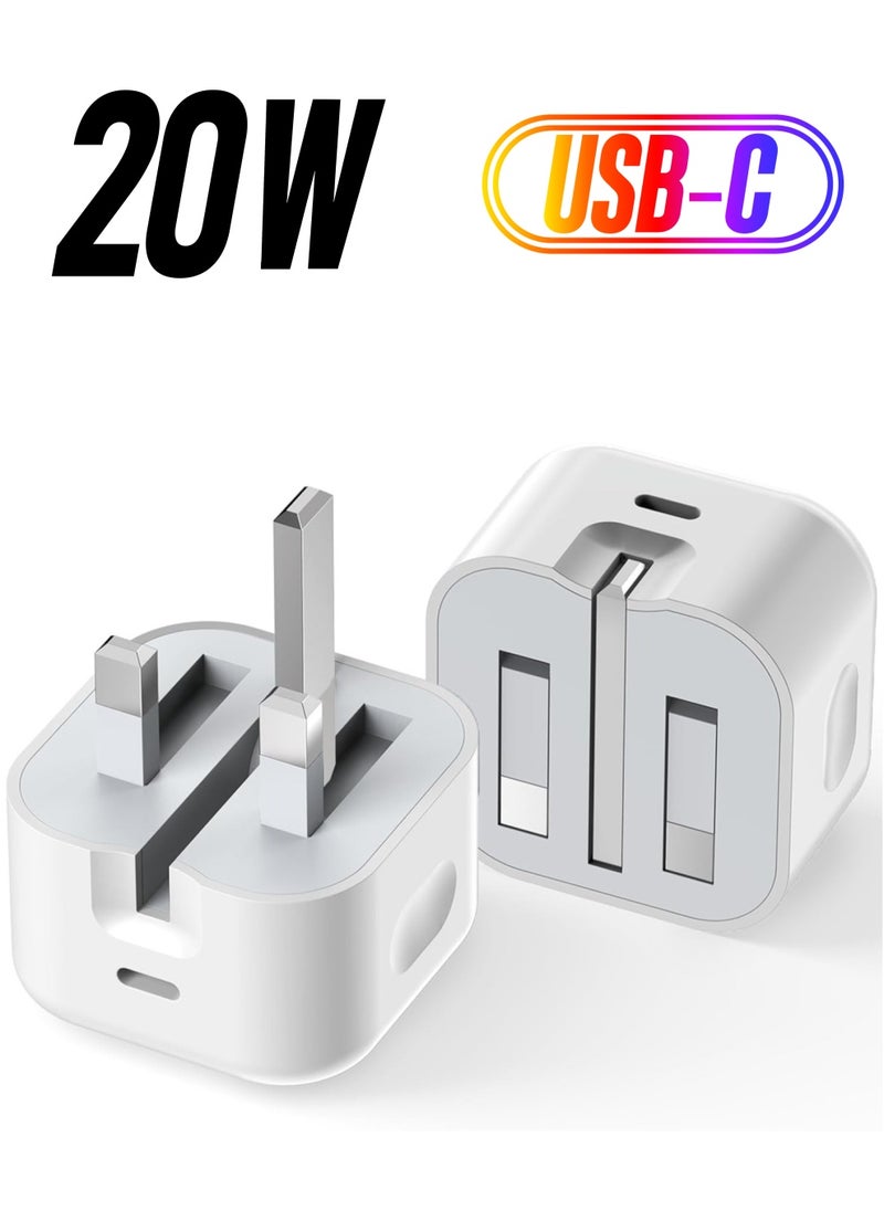 Generic - 20W USB-C Fast Charger Plug – Compact Wall Adapter for iPhone, Samsung, iPad, and More, UK-Compatible - Image 1