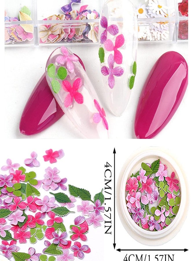 BELICEY 300Pcs Flower Nails Charm Wood Pulp 3D Flower Nail Charms Butterfly Acrylic Nails Accessories for Nail Art Decoration & DIY Crafting Design Flowers Charms Glitter Clear Bow Butterfly Nail - Image 2