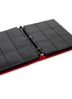 Vault X Vault X Premium Exo-Tec 3 Ring TCG Binder for 9 Pocket Trading Card Pages - 30+ Page Capacity Easy Open 3 D-Ring Clip Binder for TCG CCG Photo Cards (Slim, Red)  - Image 5