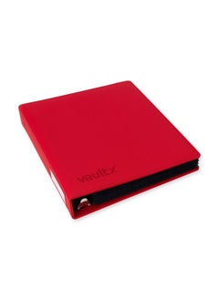 Vault X Vault X Premium Exo-Tec 3 Ring TCG Binder for 9 Pocket Trading Card Pages - 30+ Page Capacity Easy Open 3 D-Ring Clip Binder for TCG CCG Photo Cards (Slim, Red)  - Image 2