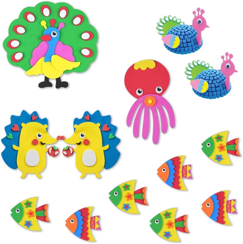 Upins 1000 Pcs Black Wiggle Googly Eyes with Self-Adhesive, 6mm 8mm 10 mm 12mm Mixed Packaging - Image 3