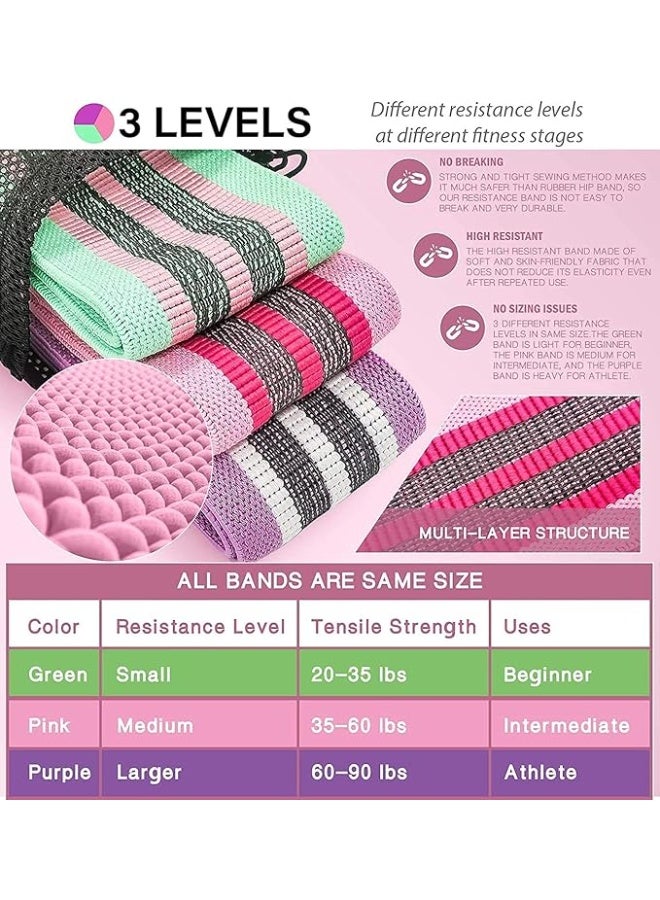 PRITZKER Resistance Bands for Legs and Butt – Premium Wide Hip Booty Bands Set for Women & Men, Non-Slip Fabric Exercise Bands for Glutes, Thighs & Full-Body Workouts – Heavy-Duty Stretch Resistance Loops for Fitness, Gym, Yoga, Home Workouts & Sports Training - Image 2