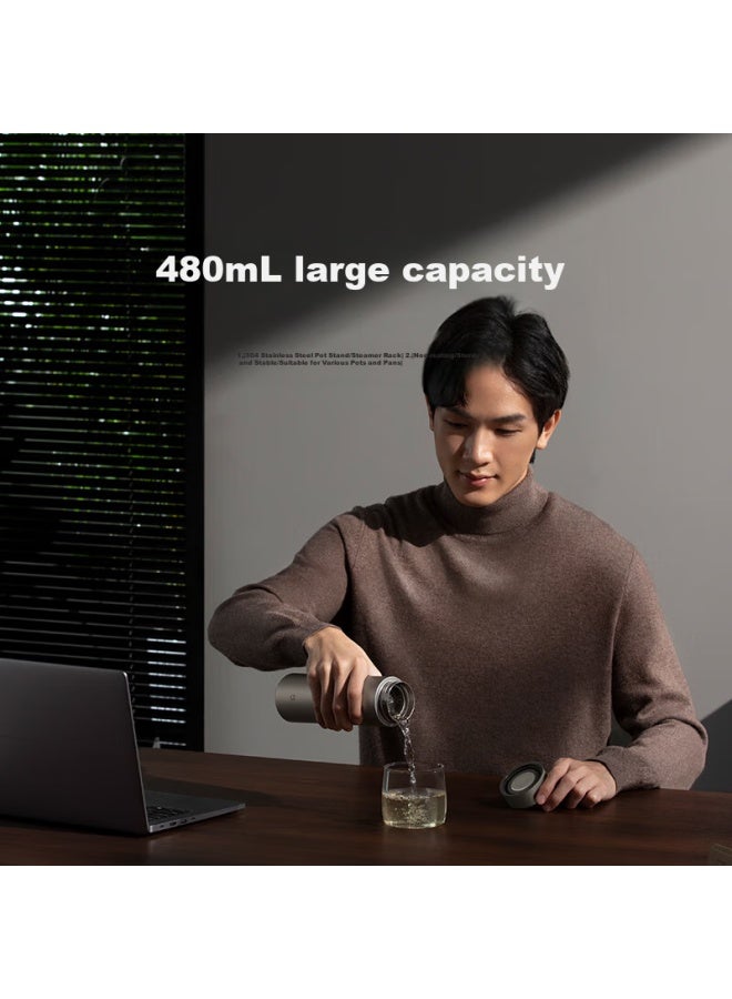 Mijia Titanium Insulated Mug Ti2, Tea Infuser Cup, Large Capacity Portable Cup, 480ml, Water Bottle For Men And Women - Image 4