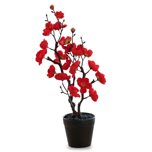 Ekhasa Nostrae Plum Blossom Flower Vase Pot with Artificial Flowers for Home Decoration | Guldasta Flower Pots with Artificial Flower for Living Room, Dining Table, Bedroom, Hall, Office & Home - Image 2