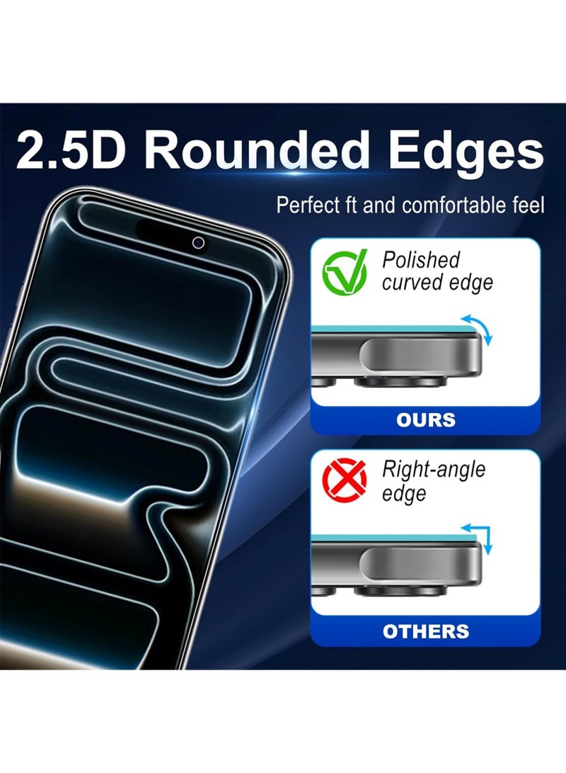 X-level Privacy Tempered Glass for iPhone 17 Pro Max , 2 Pieces Tempered Glass + 2 Pieces Rear Camera +2 Back Screen Protector, [9H Hardness] [Anti-Scratch] [Anti-Spy] - Image 4