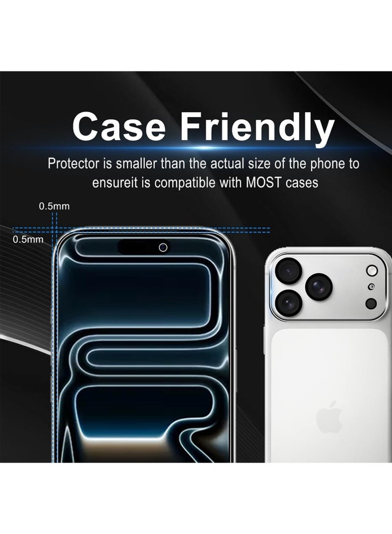 X-level Privacy Tempered Glass for iPhone 17 Pro Max , 2 Pieces Tempered Glass + 2 Pieces Rear Camera +2 Back Screen Protector, [9H Hardness] [Anti-Scratch] [Anti-Spy] - Image 5