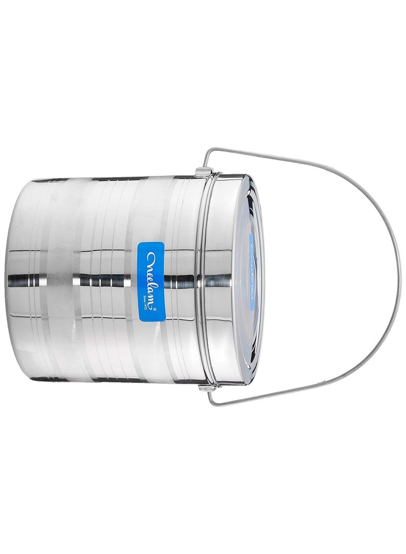 Neelam Stainless Steel 23 22G Diamond RDD Milk Pot, 15750 ml, Silver - Image 2
