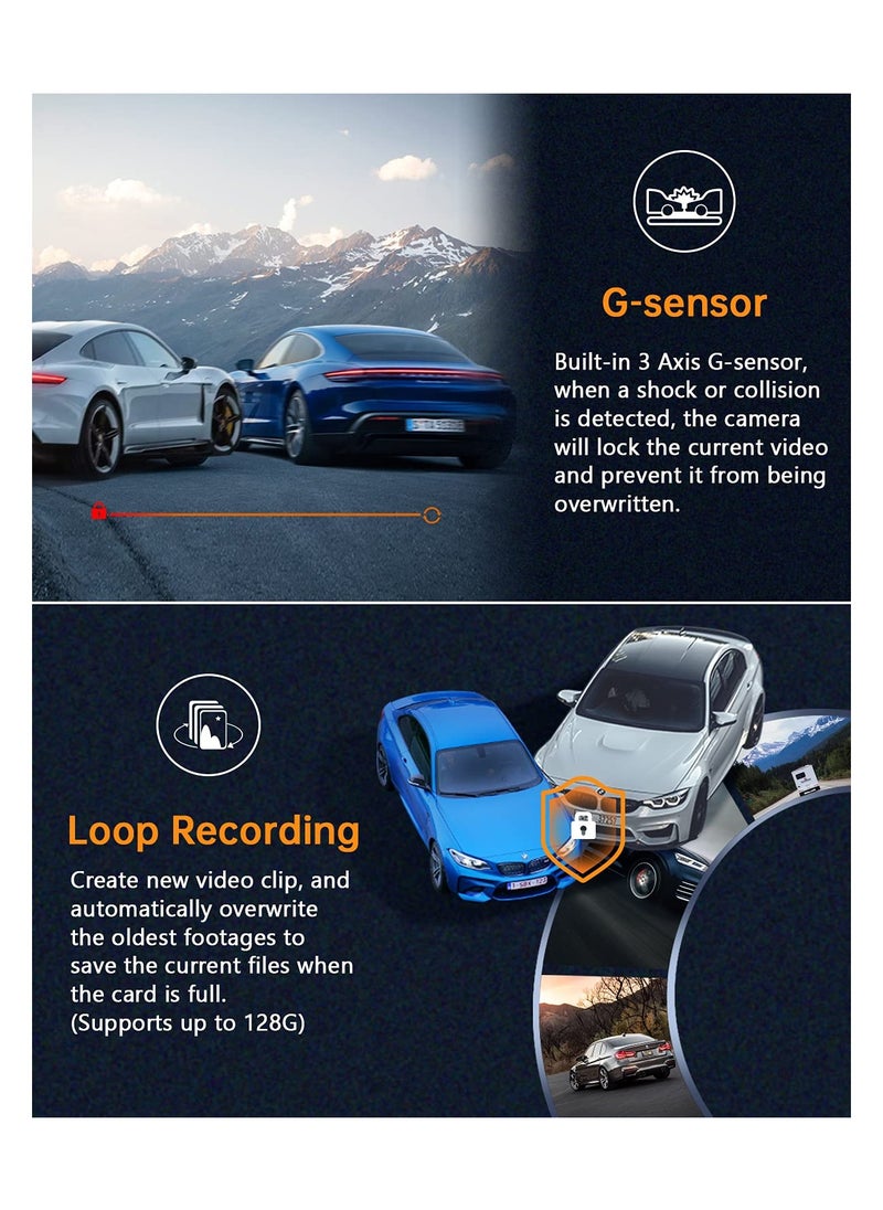 SYOSI - MAKINGTEC Dash Cam 2K WiFi 1440P Car Camera, Dash Camera for Cars, Front Dashcam for Cars with Super Night Vision, WDR, Loop Recording, G-Sensor, 24 Hours Parking Monitor, APP, Support 128GB Max - Image 1