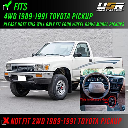 USR UNIQUE STYLE RACING USR DEPO 90-91 4Runner Corner Lights - Front Turn Signal Lamp Set (Left + Right) Compatible with 1990-1991 Toyota 4 Runner / 1989-1991 Toyota Pickup Truck 4WD (All Clear Lens, Comes w/ x2 Amber Bulbs) - Image 4