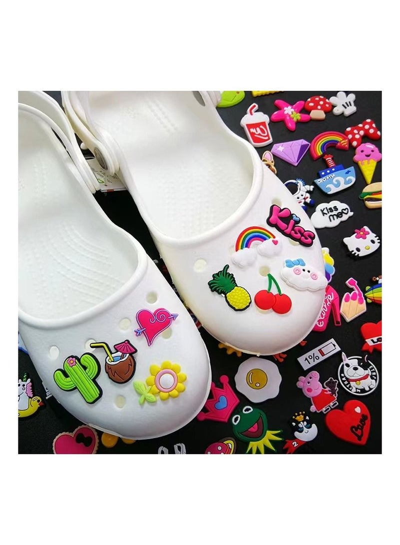 100-Pieces/Set Charms Accessories Fits for Croc Clog Shoes,Shoe Decoration Charms for Kids/Girls/Women,Favors Birthday and Party Gift Shoes Mack-Up Accessories,Randomly Mixed 100 PCS - Image 5