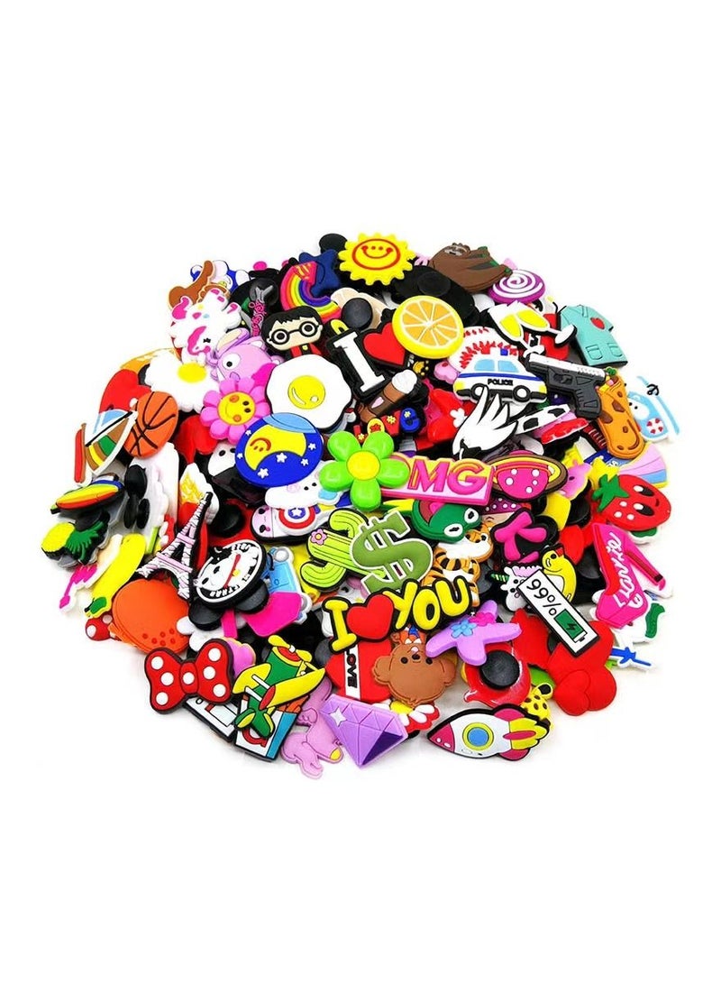 100-Pieces/Set Charms Accessories Fits for Croc Clog Shoes,Shoe Decoration Charms for Kids/Girls/Women,Favors Birthday and Party Gift Shoes Mack-Up Accessories,Randomly Mixed 100 PCS - Image 3