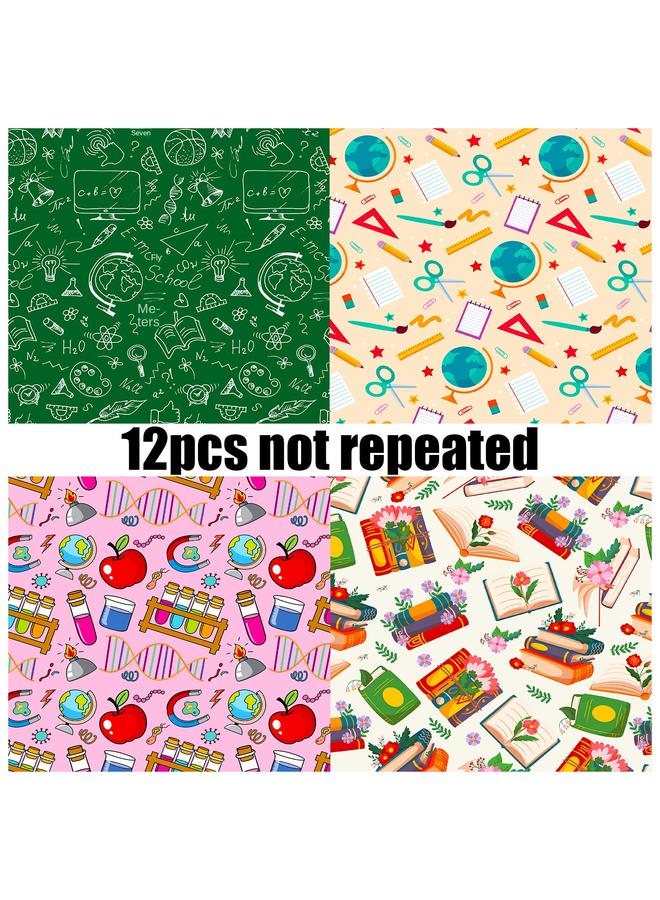 Bluejw 12 Colorful Teacher's Day Decoration Material Paper Holiday Gift Packaging Hand Account Diy Backing Material - Image 5