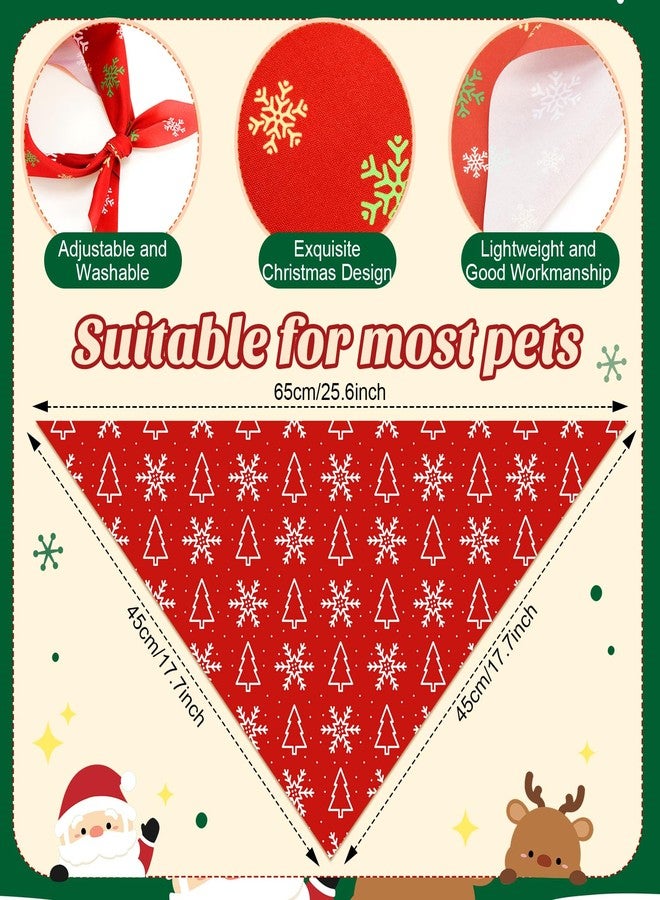 Jeere 200 Pcs Christmas Dog Bandanas Bulk Xmas Bandanas for Dogs Red and Green Triangle Kerchief Bibs Scarf Set for Puppy Small Medium Large Pets Costume Photo Props Accessories Pet Shops, 25 Styles - Image 3