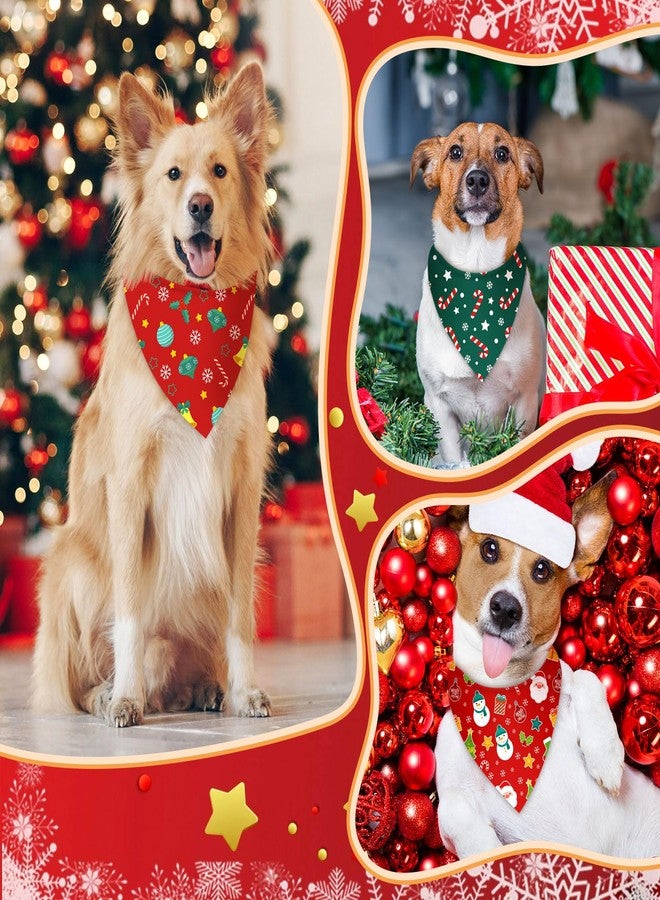 Jeere 200 Pcs Christmas Dog Bandanas Bulk Xmas Bandanas for Dogs Red and Green Triangle Kerchief Bibs Scarf Set for Puppy Small Medium Large Pets Costume Photo Props Accessories Pet Shops, 25 Styles - Image 4
