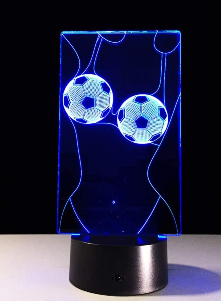 althiqahkey 3D Night Light Creative Football Bikini Shape Acrylic 3D Night Light Illusion Led 3D Table Lamp Clothing Store Decor Colorful Sleeping Lighting Touch Switch  - Image 1